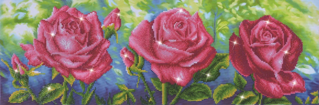 Diamond Dotz Embroidery Facet Art Kit, Intermediate Les Roses Du Jardin DD9.014