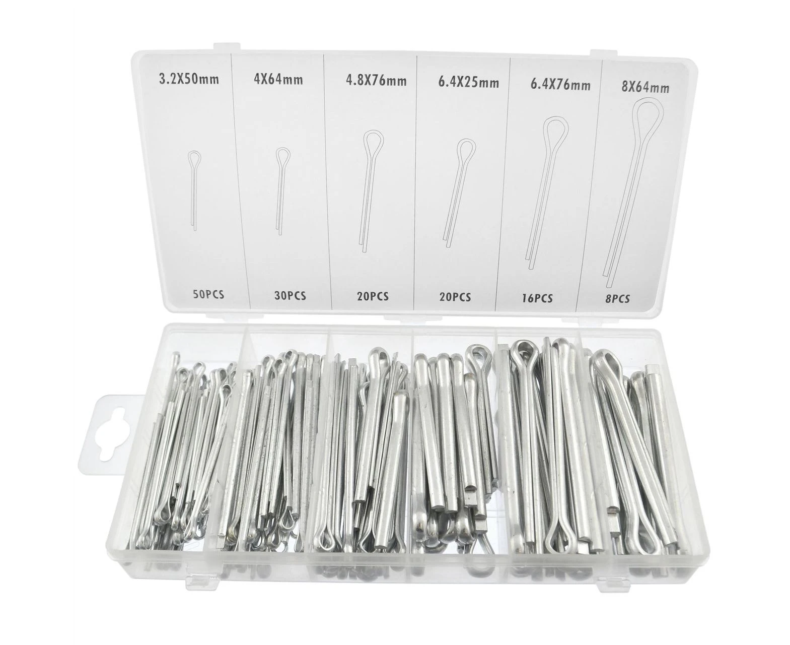 AB Tools Cotter Pin Split Pins Large Sizes Fasteners 144pc AST13