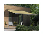 BARILOCHE Full Cassette Retractable Motorised Awning - 4.0m Wide x 3.0m Projection - Beige