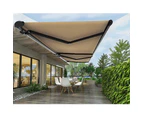 BARILOCHE Full Cassette Retractable Motorised Awning - 4.0m Wide x 3.0m Projection - Beige