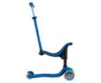 Globber Kids' Go Up Sporty V2 Scooter w/ Lights  - Navy Blue/Dark Navy Blue