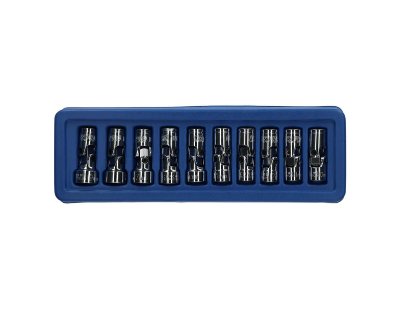 AB Tools Universal Wobble Metric Sockets U J's 10 - 19mm 10pc Set 3/8" Drive AT839