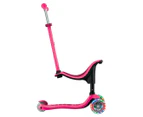 Globber Kids' Go Up Sporty V2 Scooter w/ Lights  - Fuchsia/Dark Pink