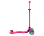 Globber Kids' Go Up Sporty V2 Scooter w/ Lights  - Fuchsia/Dark Pink