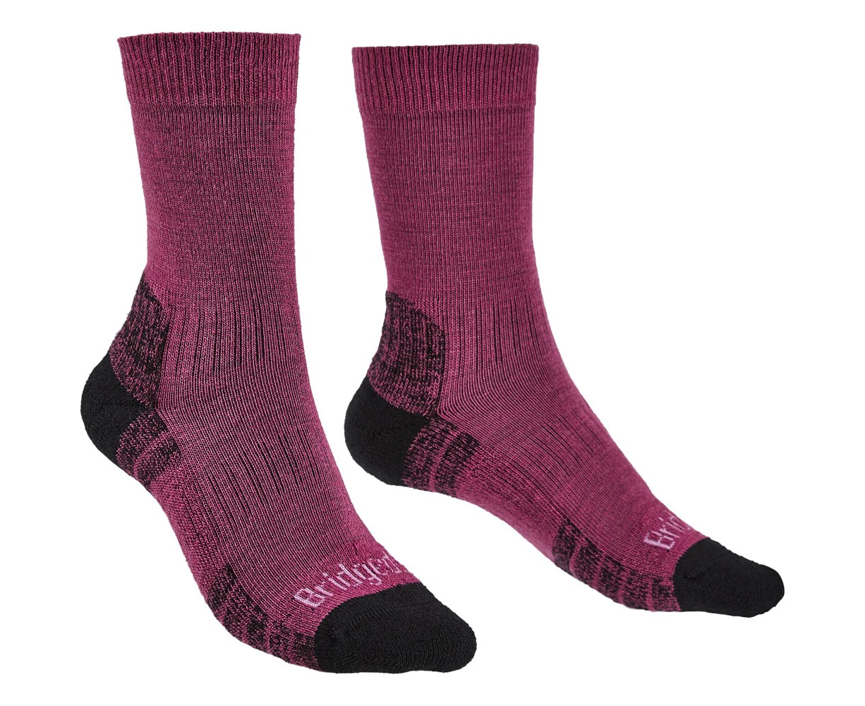 Bridgedale Womens Hike Light Merino Endurance Walking Socks - Berry