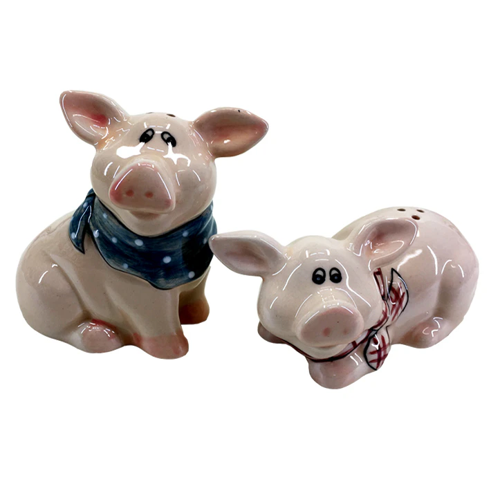 Collectable Novelty Kitchen Dining PIGS Salt and Pepper Set