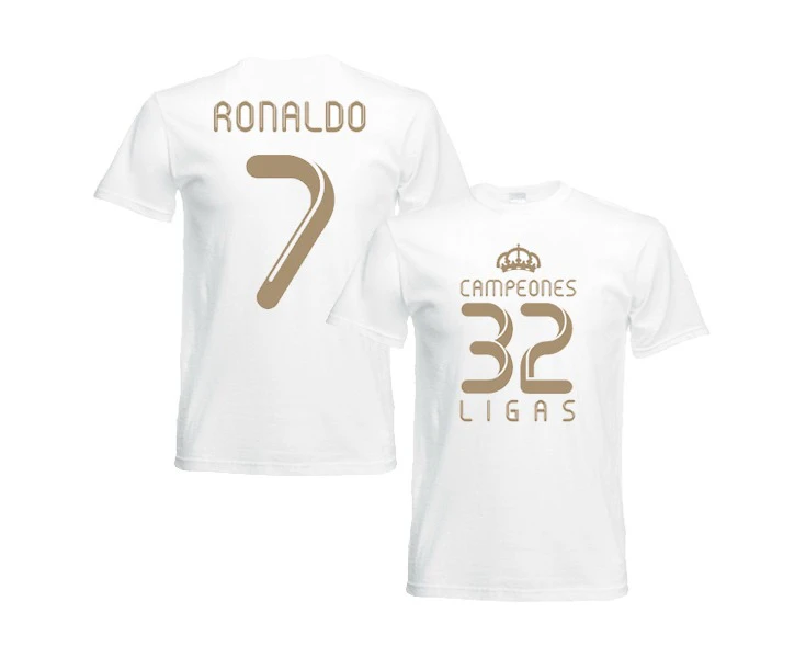 2012 Real Madrid Champions T-Shirt (White) - Ronaldo 7