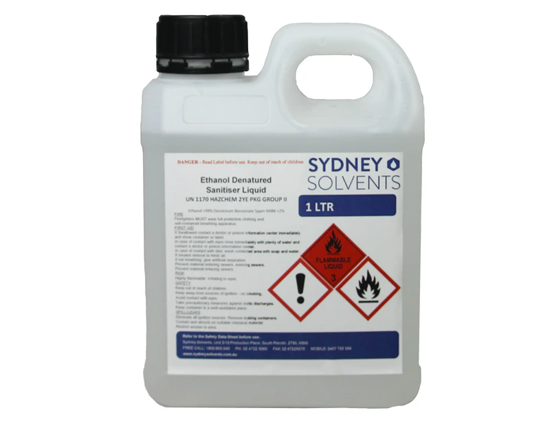 Ethanol Denatured Alcohol 1 Litre