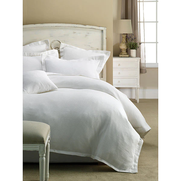 Paris Waffle Quilt Cover Set White