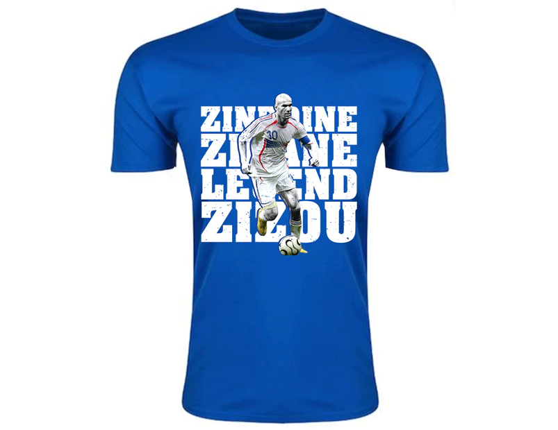 Zinedine Zidane France Legend T-Shirt (Blue)