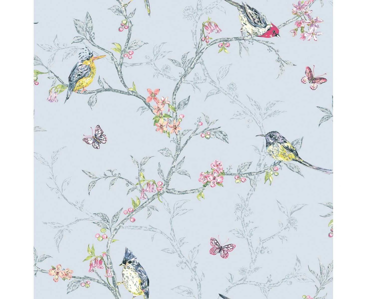 Phoebe Birds Wallpaper Blue World of Wallpaper 50140