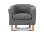 Artiss Abby Farbic Armchair - Grey