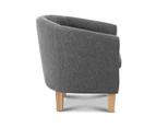 Artiss Abby Farbic Armchair - Grey