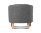 Artiss Abby Farbic Armchair - Grey