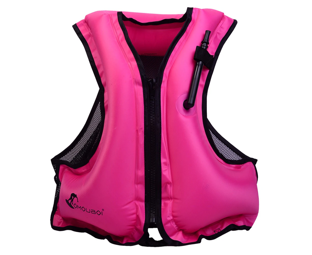 OMOBOI Adult Inflatable Swim Vest Life Jacket - Pink