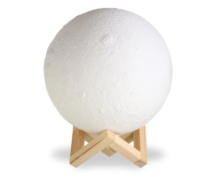 15cm 3D Magical Two Tone Moon Table Lamp USB Charging Luna LED Night Light Touch Sensor Gift