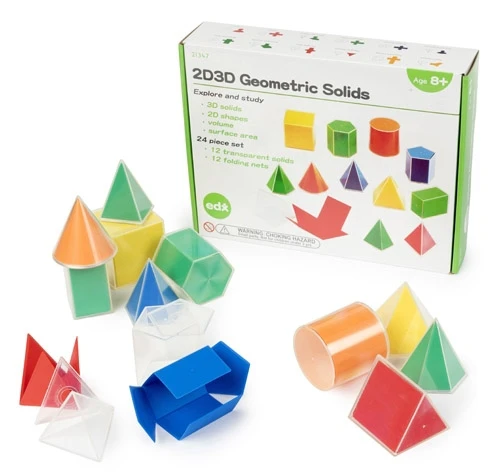 EDX - Folding 2D/3D Geometric Solids (set of 12)