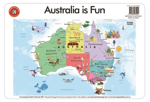 Learning Can Be Fun - Australia Is Fun Placemat