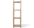 vidaXL 4-Tier Square Bamboo Shelf