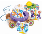 Melissa & Doug First Play Carousel Wooden Pull Toy