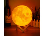 18cm Touch Sensor 3D Moon Table Lamp USB Color Changing LED Luna Night Light Kids Gift