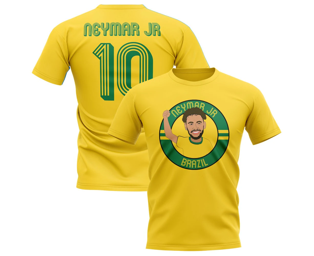 Neymar Jr Brazil Illustration T-Shirt (Yellow)