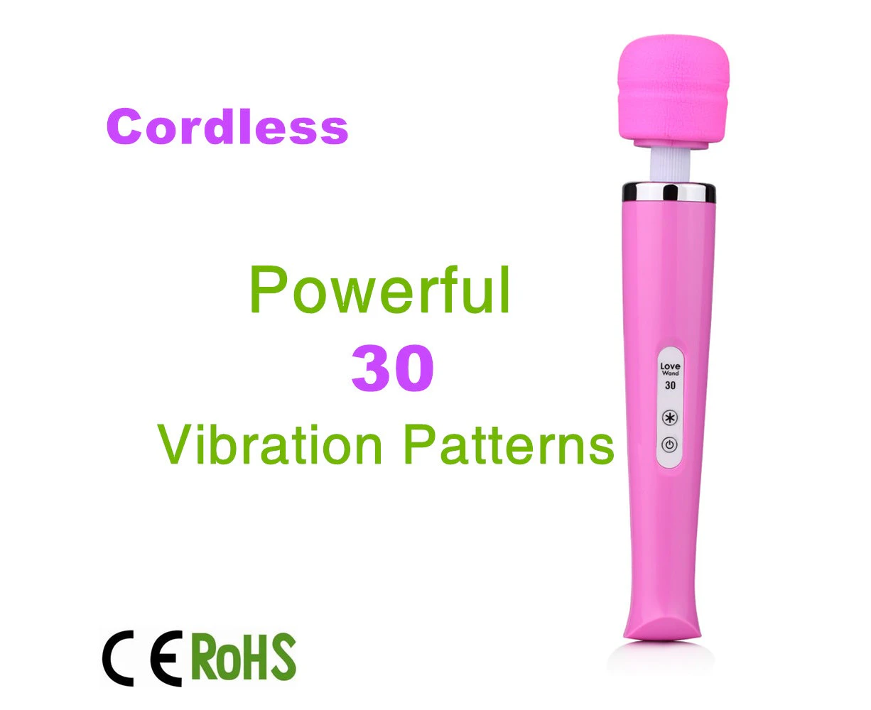 30 MODES CORDLESS WAND BODY PERSONAL MASSAGER - Pink color