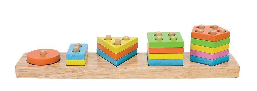 Viga Wooden Educational Toys - Geometric Block Sorter Puzzle