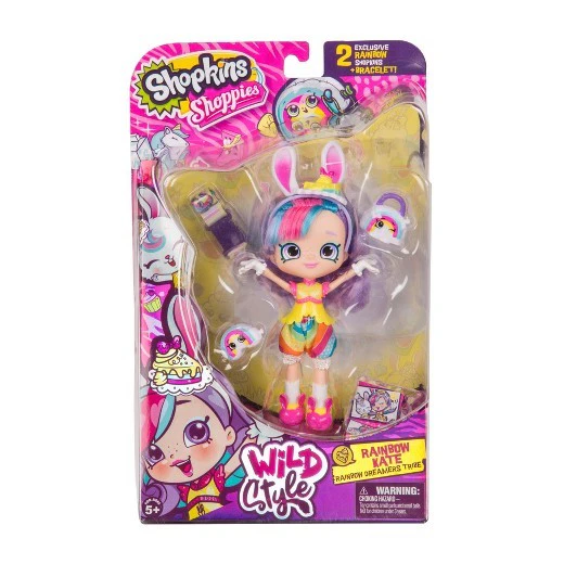 Shopkins Wild Style Rainbow Dreamers Shoppies Doll -Rainbow Kate