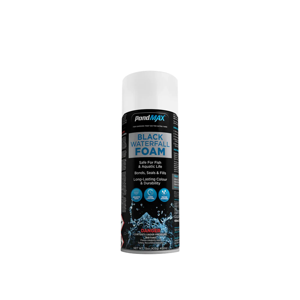 PondMAX Black Waterfall Foam - 400ML | Safe For Aquatic Life