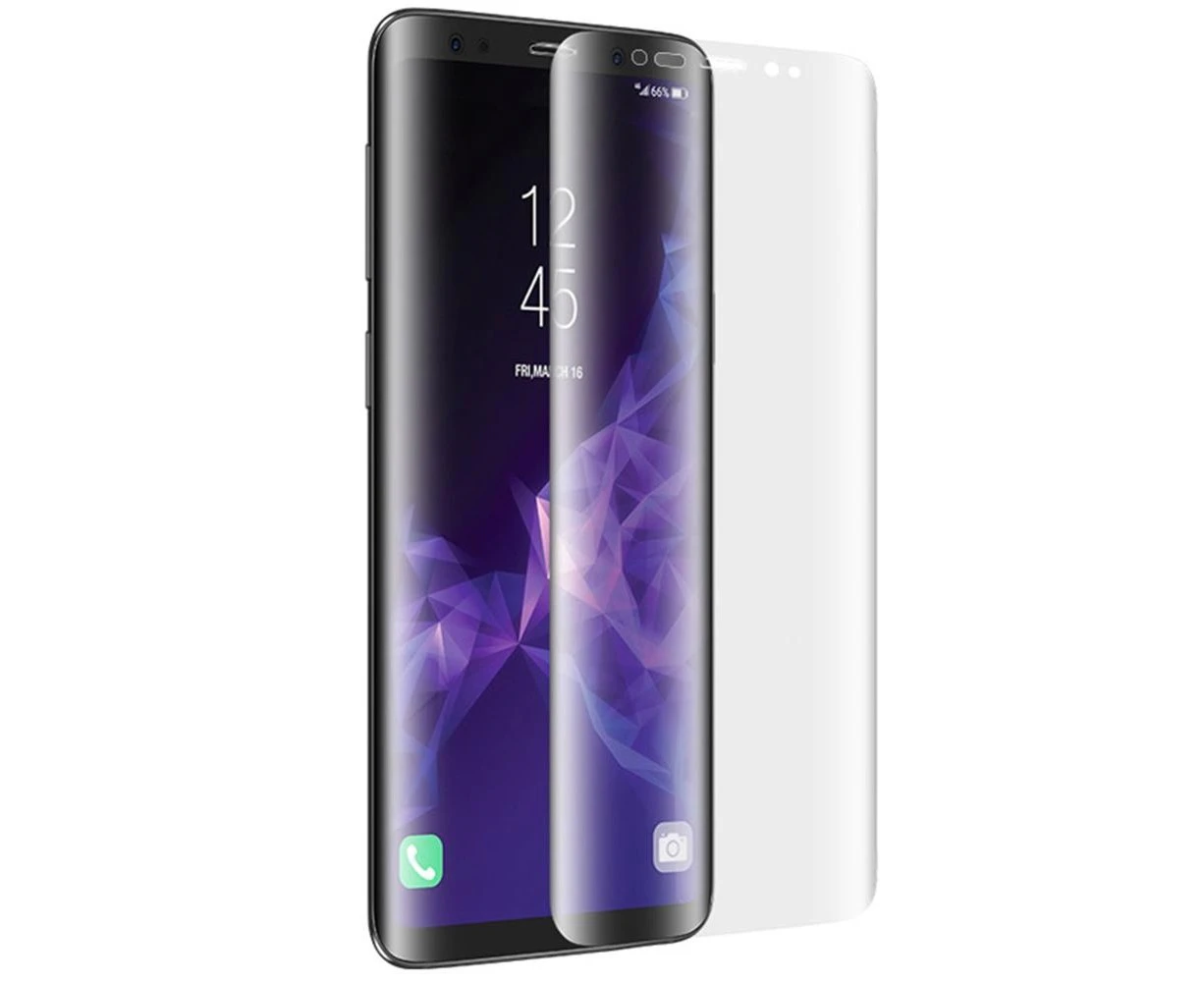 Samsung S9 plus Hot Curved Tempered Glass Film Screen Protector - Transparent