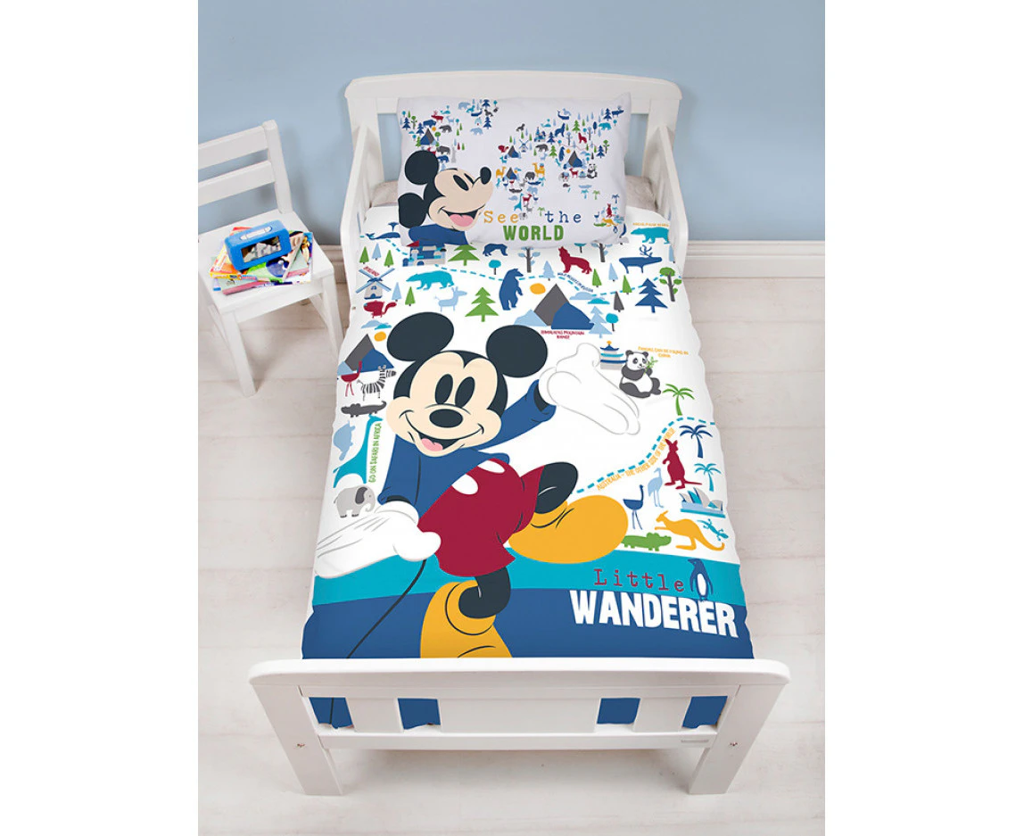 Mickey Mouse Wanderer Junior Duvet Cover and Pillowcase Set