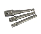 AB Tools 3pc Allen Hex Socket Driver Set 1/4" 3/8" 1/2" Power Shank Adaptor Adapter AT706