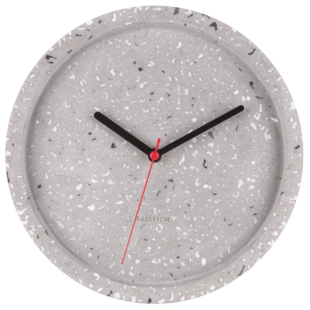 Karlsson Wall Clock - Tom Terrazzo - Grey