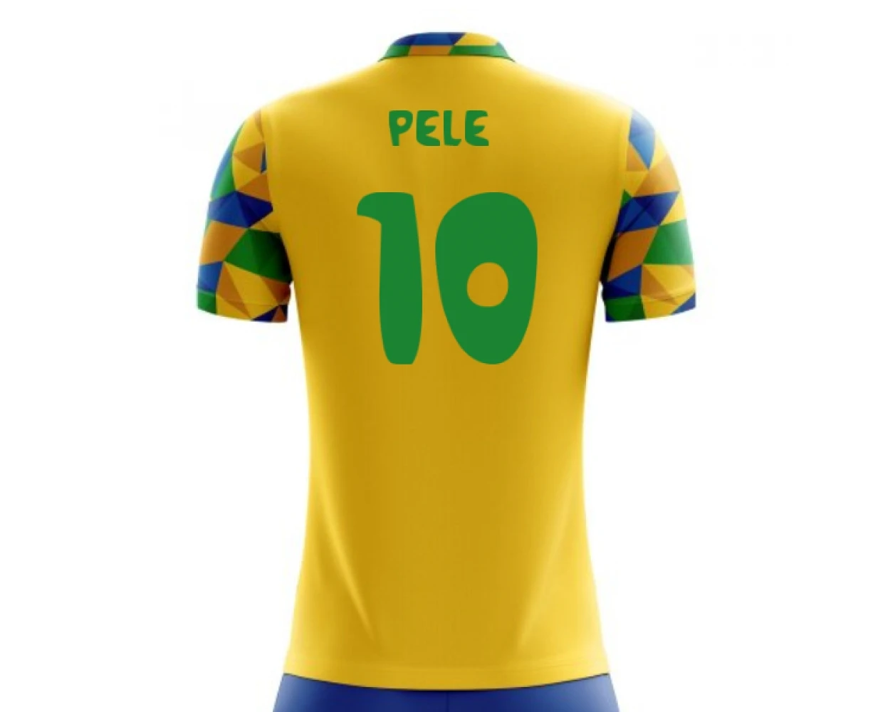 2022-2023 Brazil Home Concept Football Shirt (Pele 10) - Kids