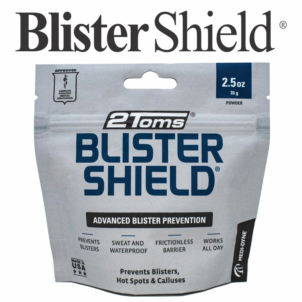 2toms(R) Blistershield for Blister Prevention 70g Powder