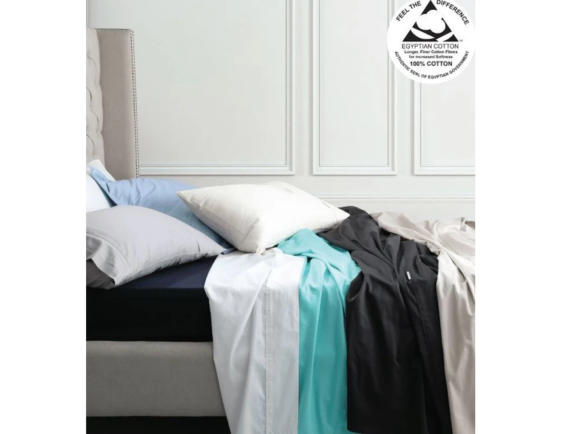 Split King Sheet Set 400TC Egyptian Cotton - Pewter