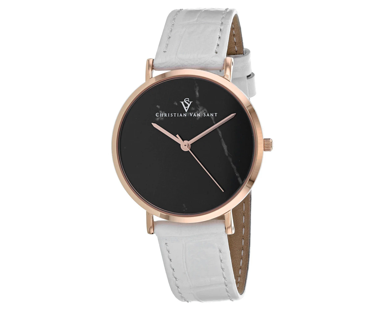 Christian Van Sant Women's Lotus Black Dial Watch - CV0423