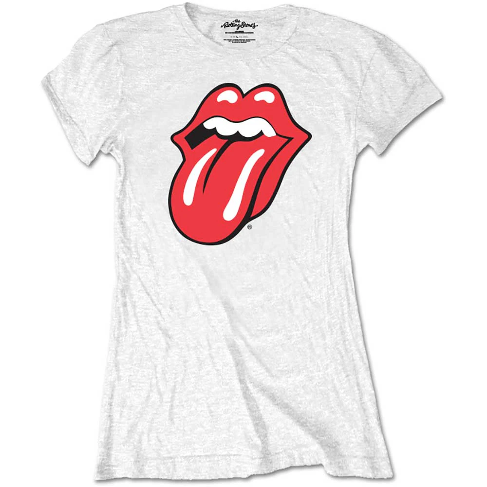 The Rolling Stones - Classic Tongue Women's Small T-Shirt - White