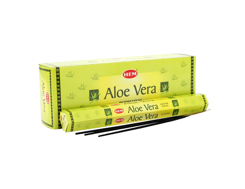 120 Aloe Vera Incense Sticks Bulk Pack, HEM, Zen Aromatherapy, 6 Boxes of 20 Sticks