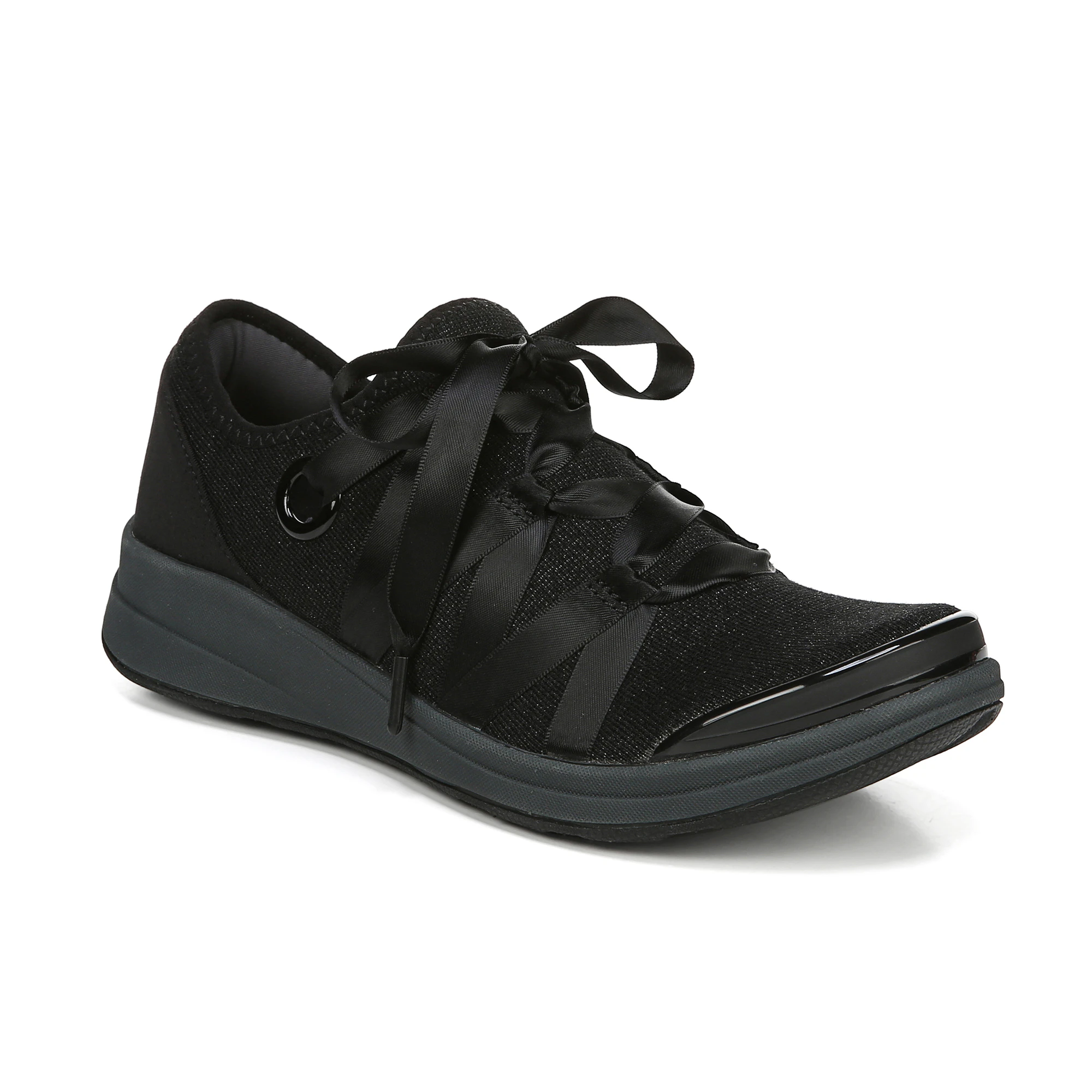 BZees Inspire Low Top Lace Up Sneakers, Black