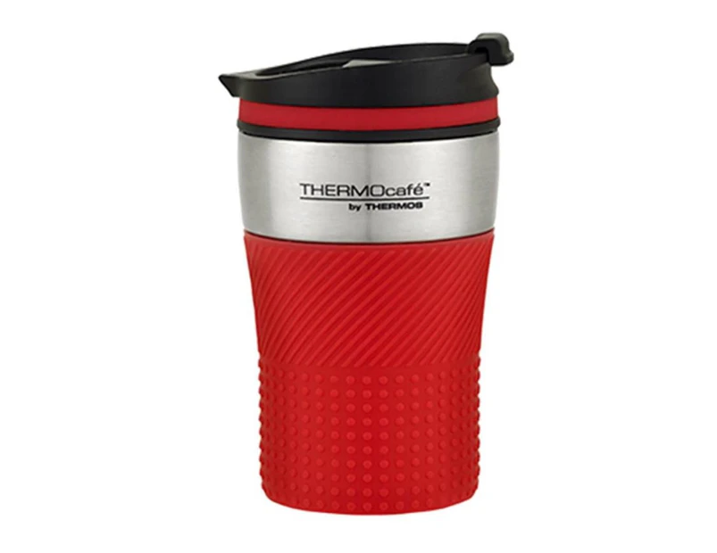 Thermos Thermocafe 200ml Stainless Steel Vacuum Insulated Coffee Cup RED