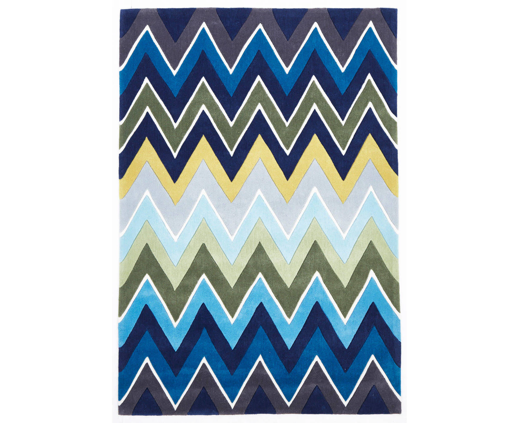 Gem Chevron Rug - Navy Blue 155x225cm