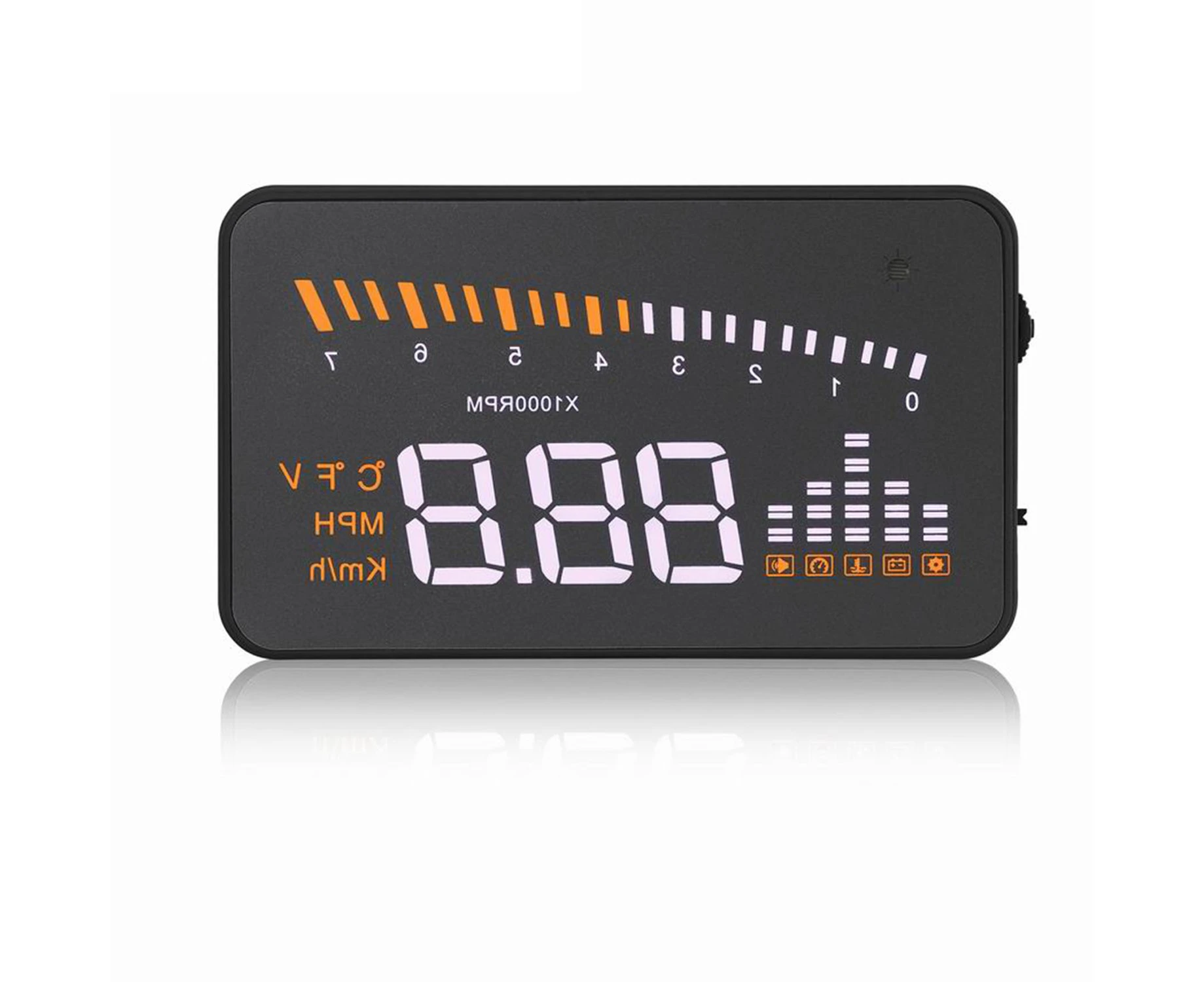 Excelvan Hud Projector Head-Up Display Speedometer Speed Warning Fuel Obd Ii