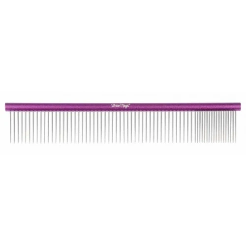 Shear Magic Aluminium Comb 250mm Round Handle, Medium Teeth