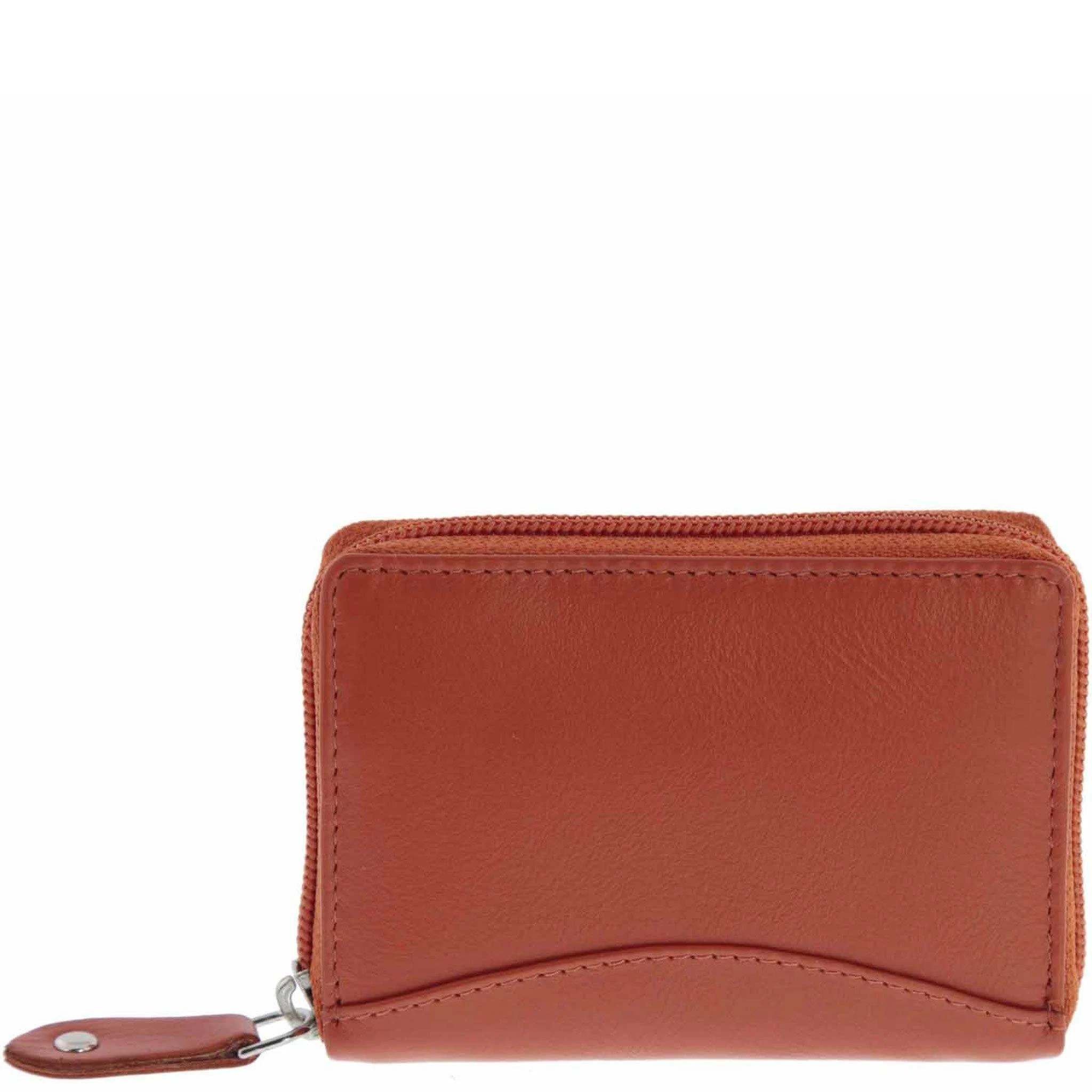 Cobb & Co Stretch RFID Safe -  Leather Expandable Card Wallet - Orange