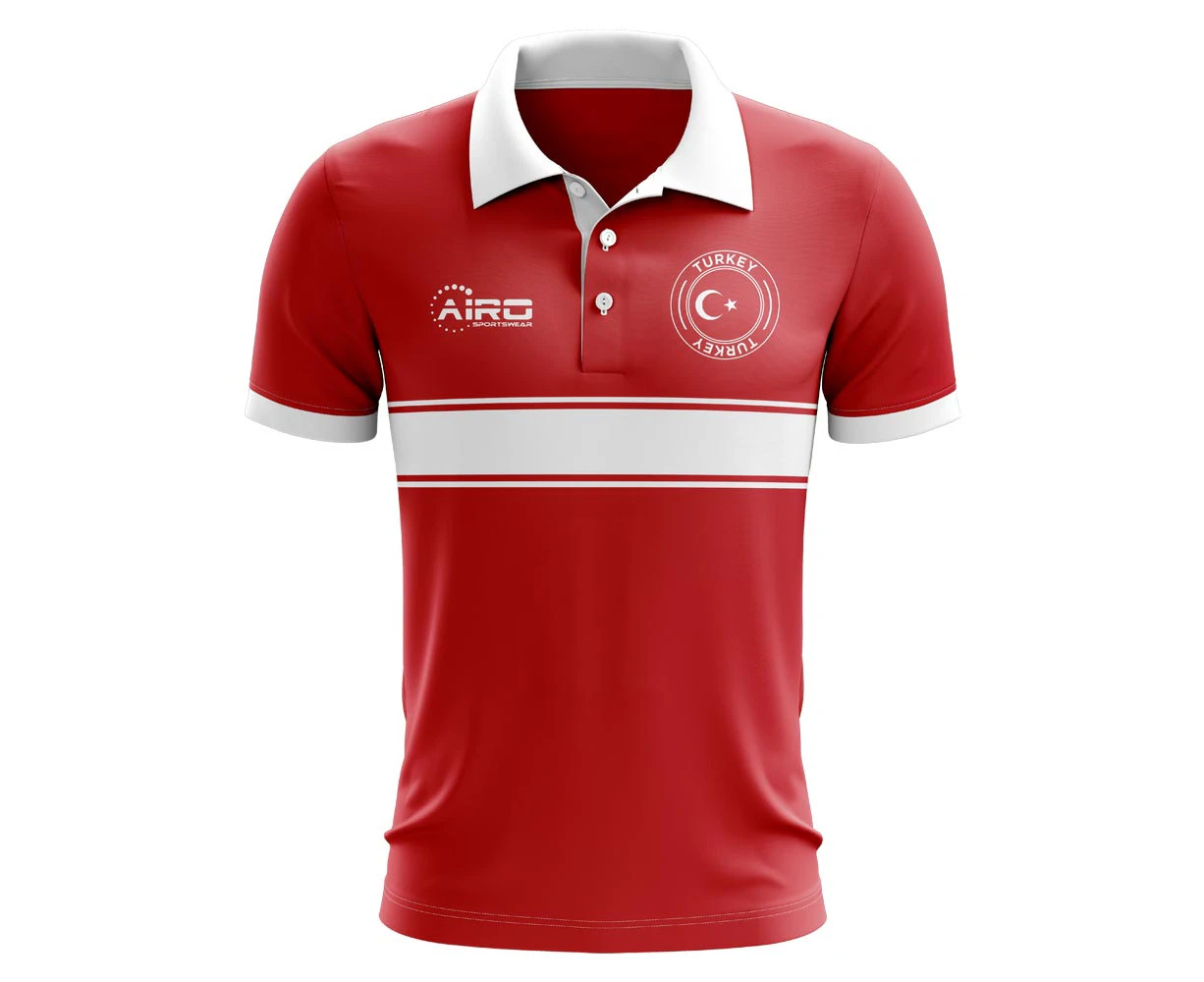 Turkey Concept Stripe Polo Shirt (Red) - Kids