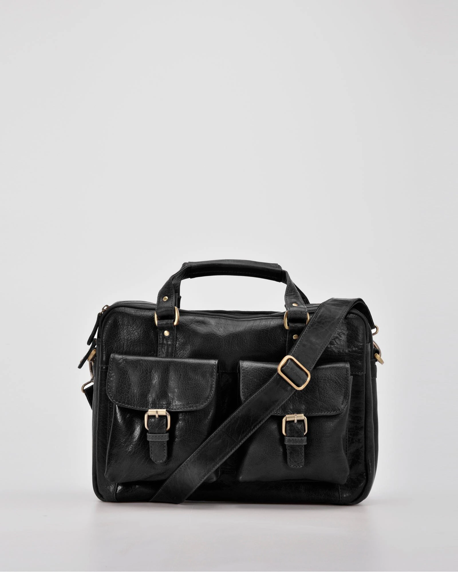 Cobb & Co Soho Leather Briefcase - Black