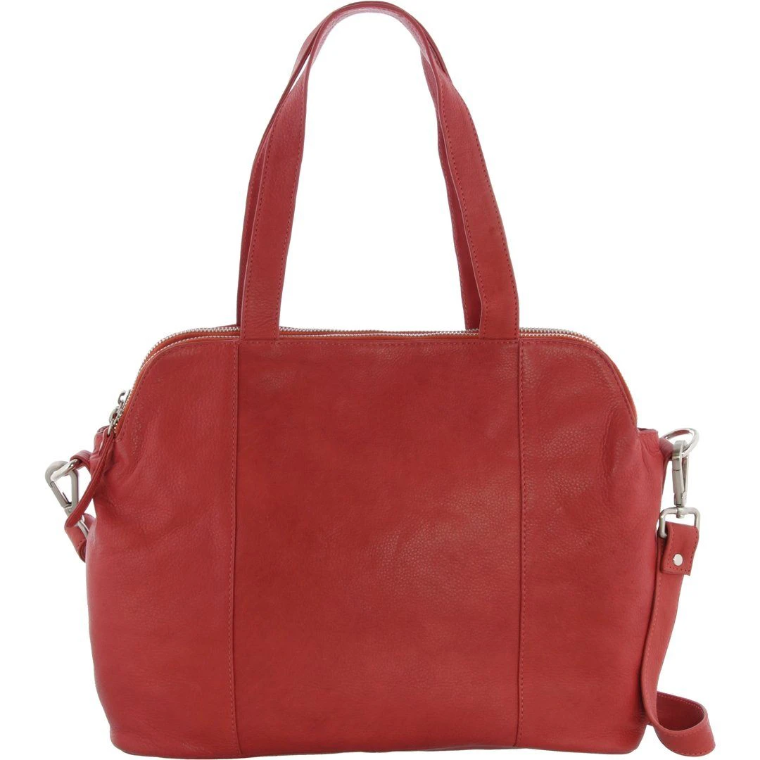 GABEE Michella Soft Leather Tri Compartment Handbag - Red