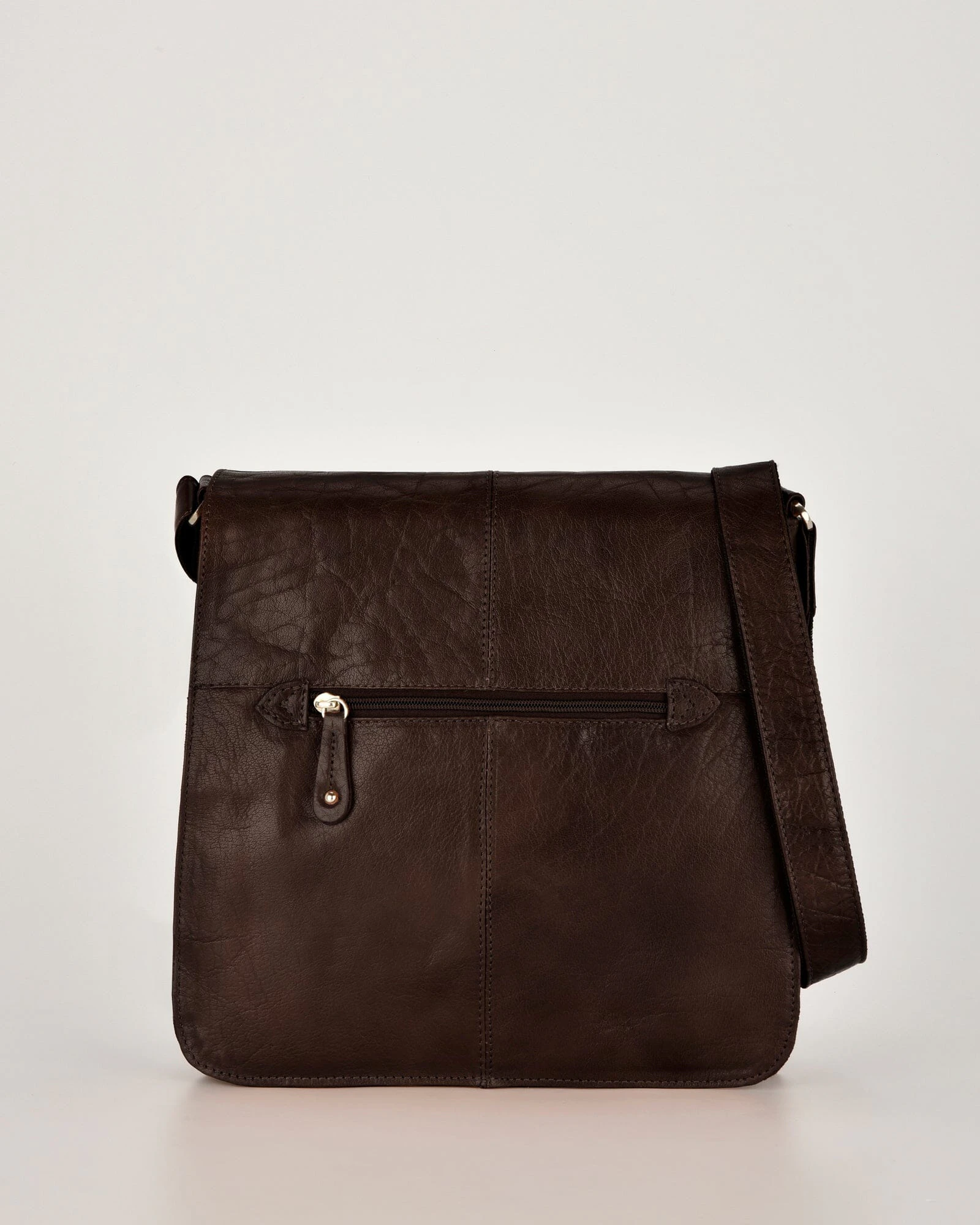 Cobb & Co Alex Leather Satchel (Large) - Chocolate